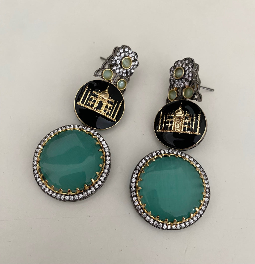 Onyx Taj (Sabyasachi inspired earring) image 0