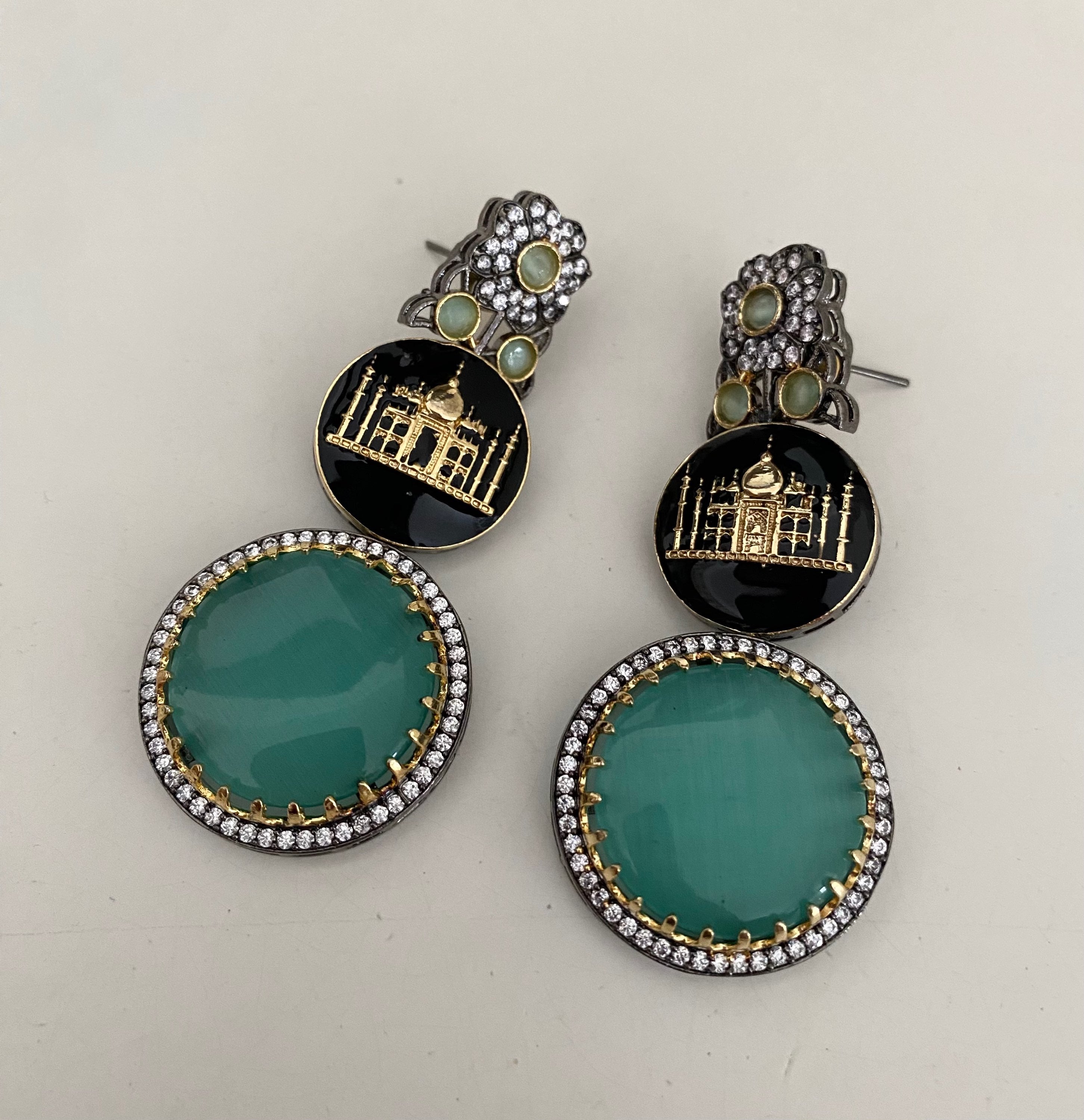 Onyx Taj (Sabyasachi inspired earring) image 0