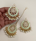 Panna tikli and earring set  image 0