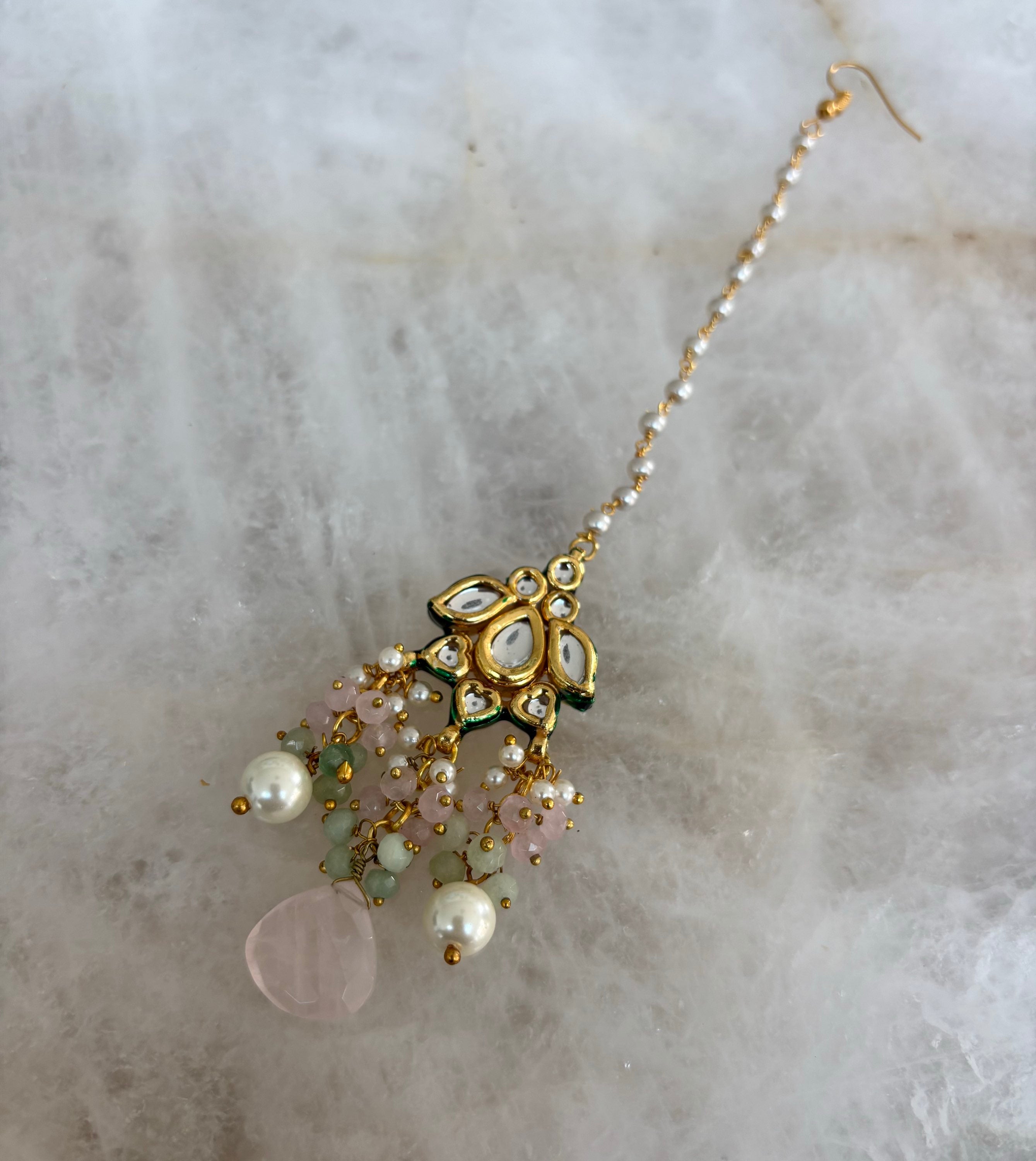 Kundan glass bead/pearl  image 1