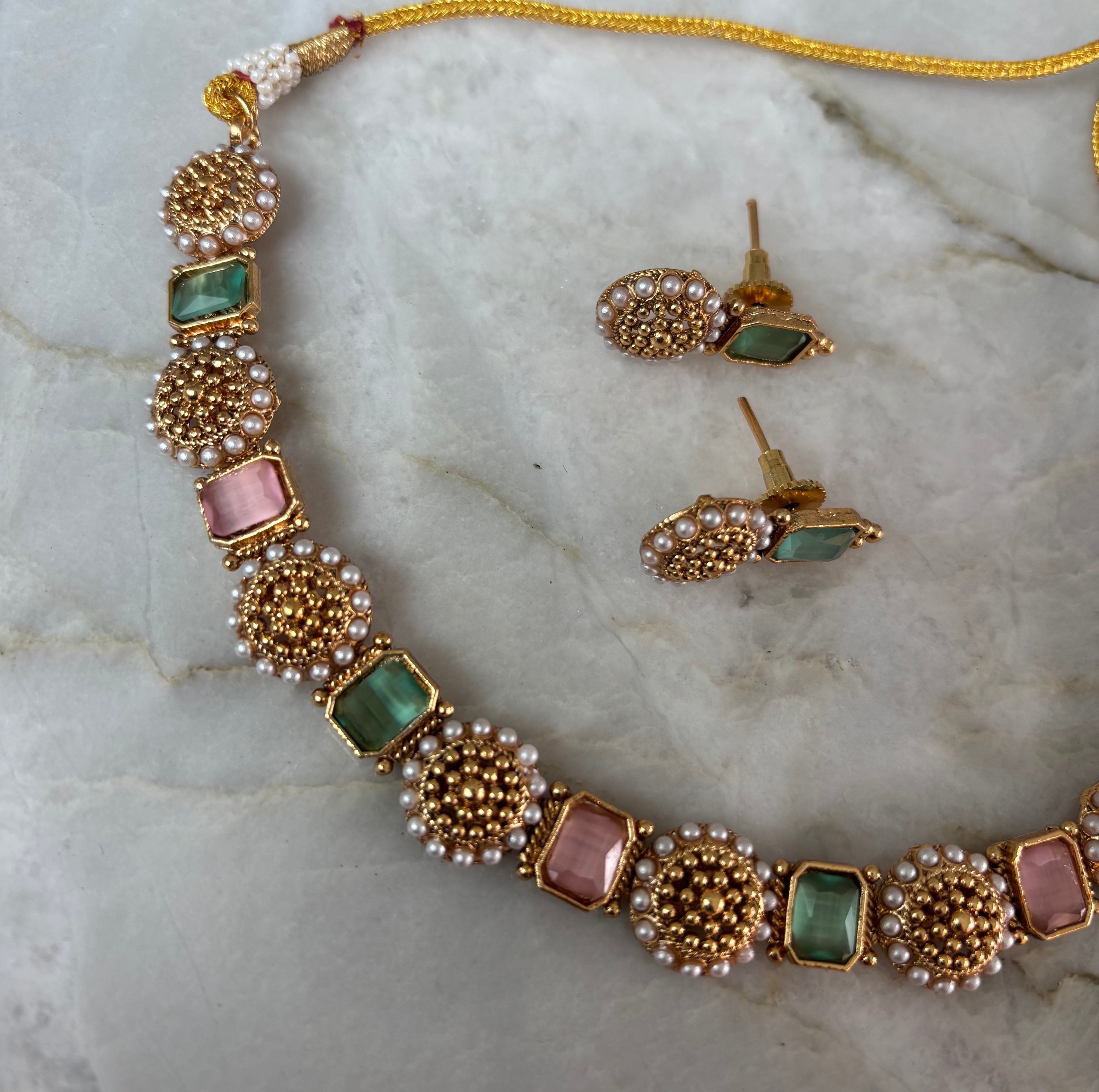 Deeba flat (mint/pink) image 2
