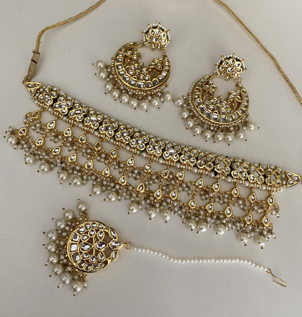 Samia kundan choker set  image 1