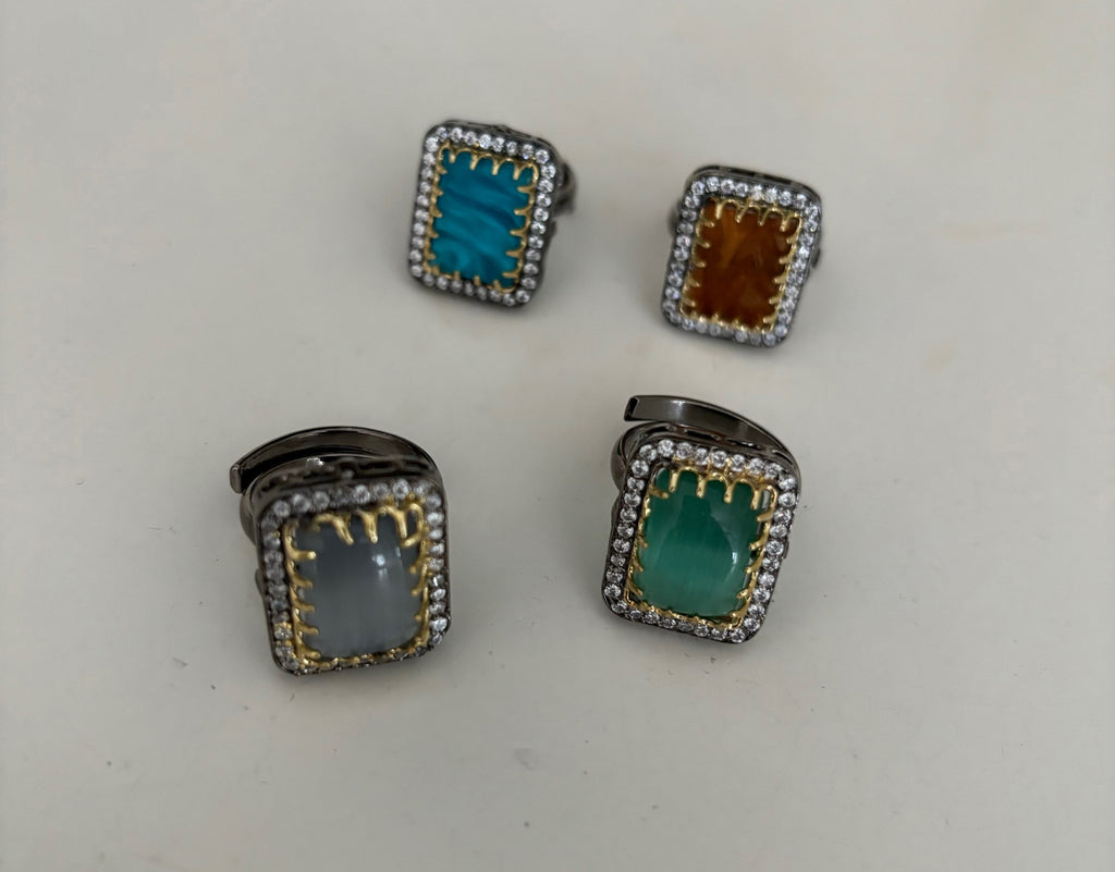 Stonework size adjustable finger ring  image 3