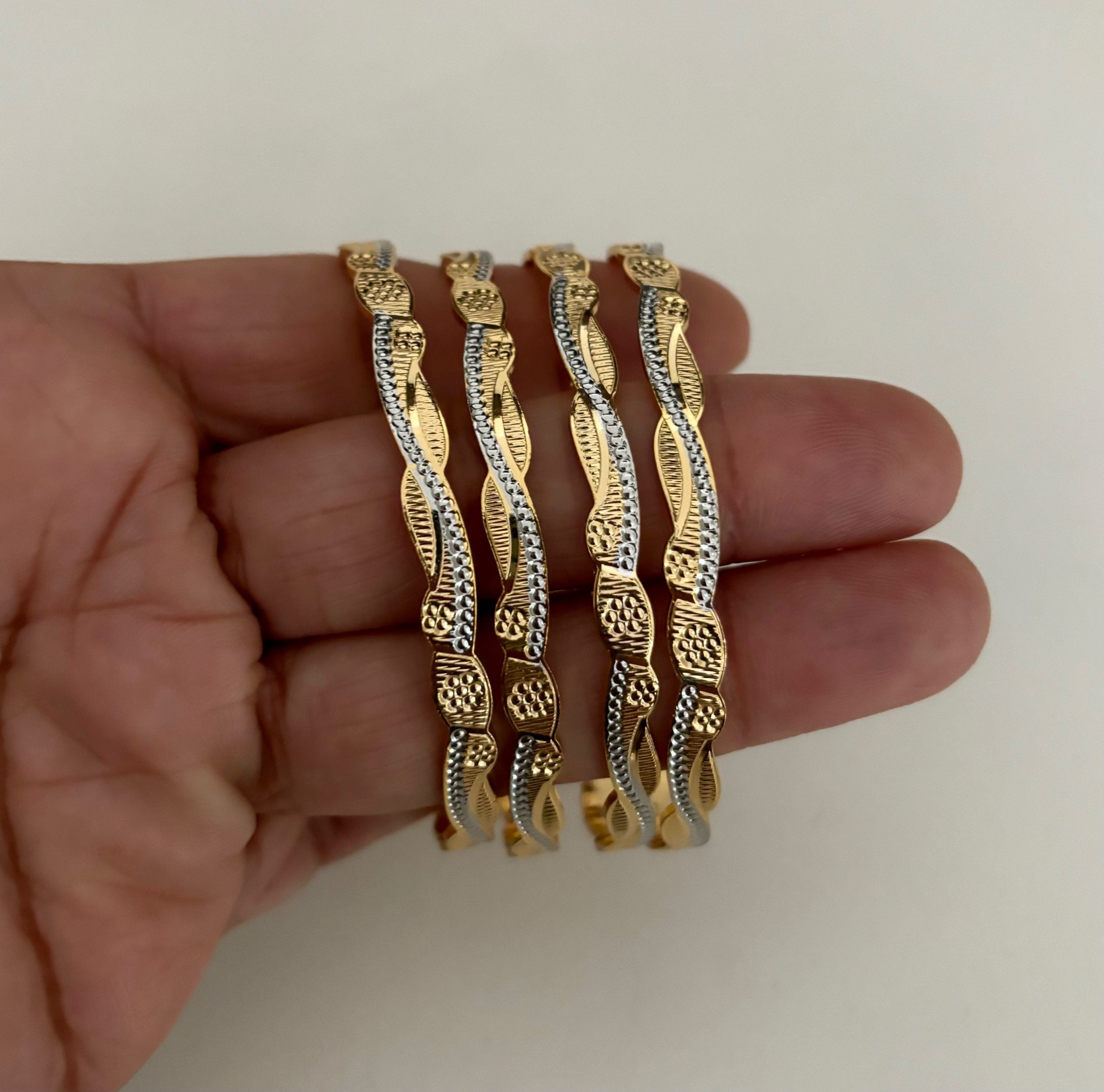 Rodium set of 4 bangles  image 0