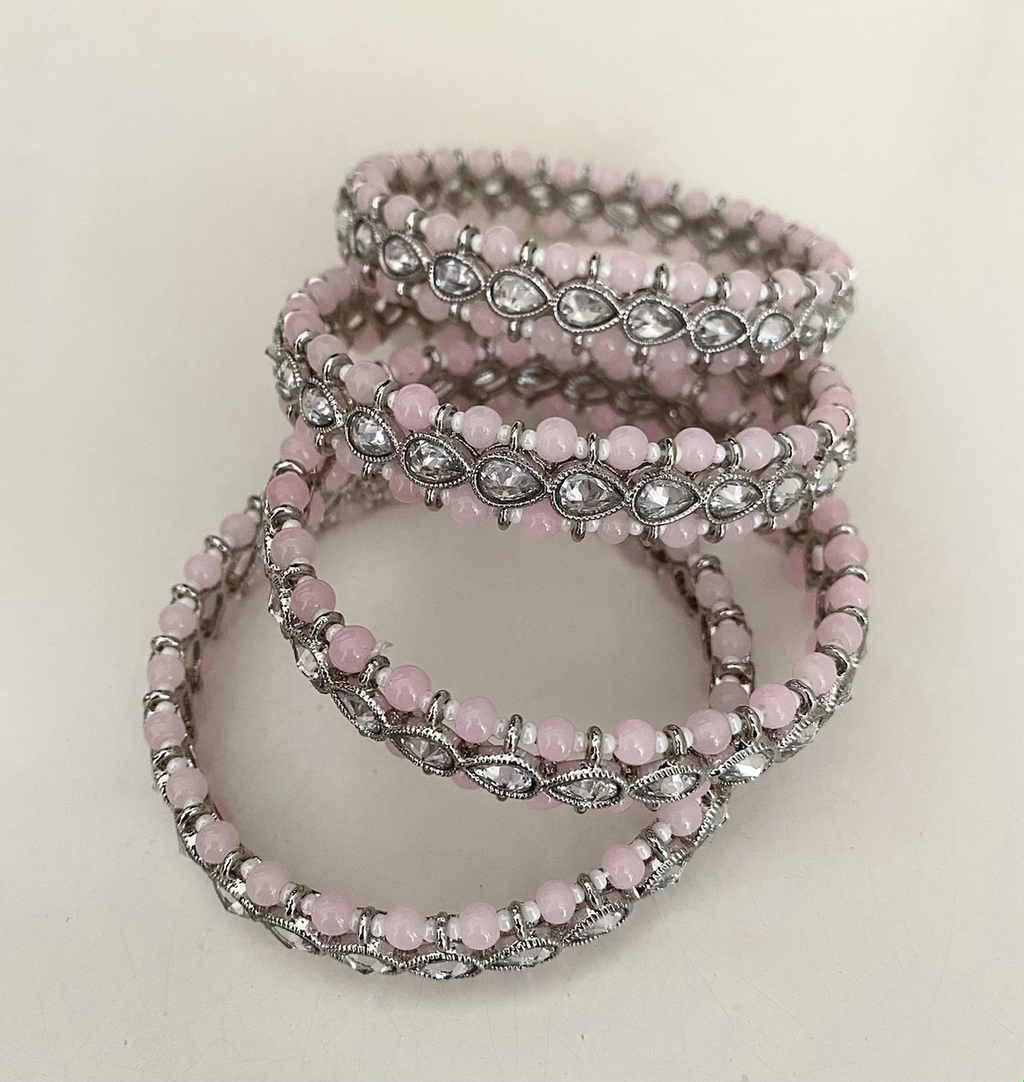 Silver pastel pink drop image 1