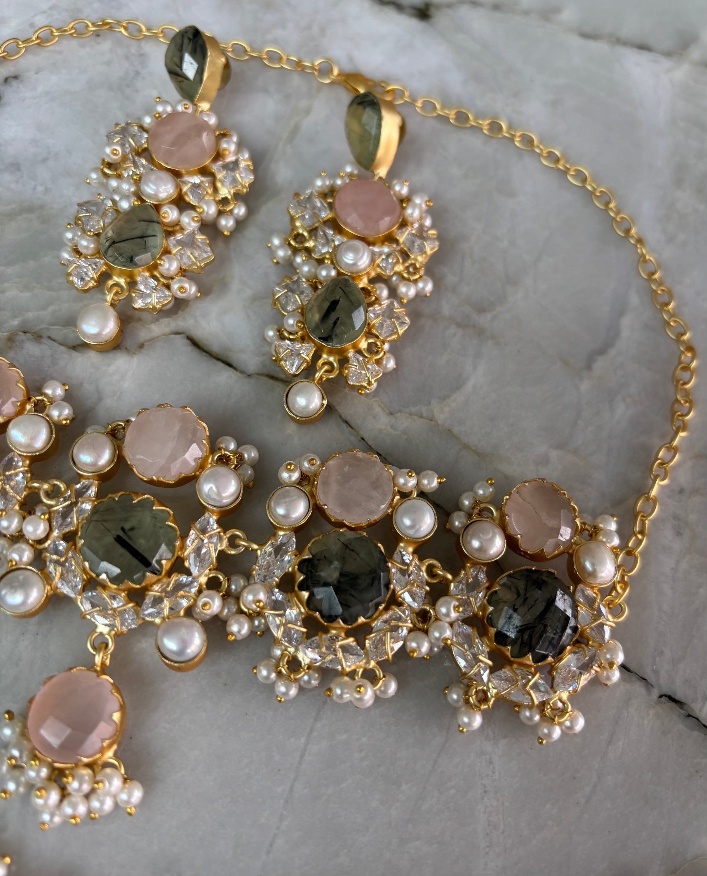 Precious Rose quartz / Swarovski  image 4
