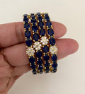 Navy stonework set of 4 bangle  image 0