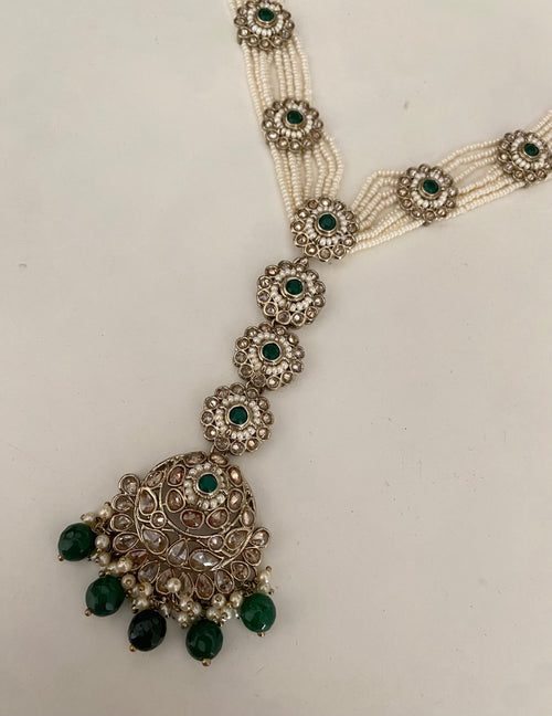 Ambari head piece (headband with attached mang tikka) image 1