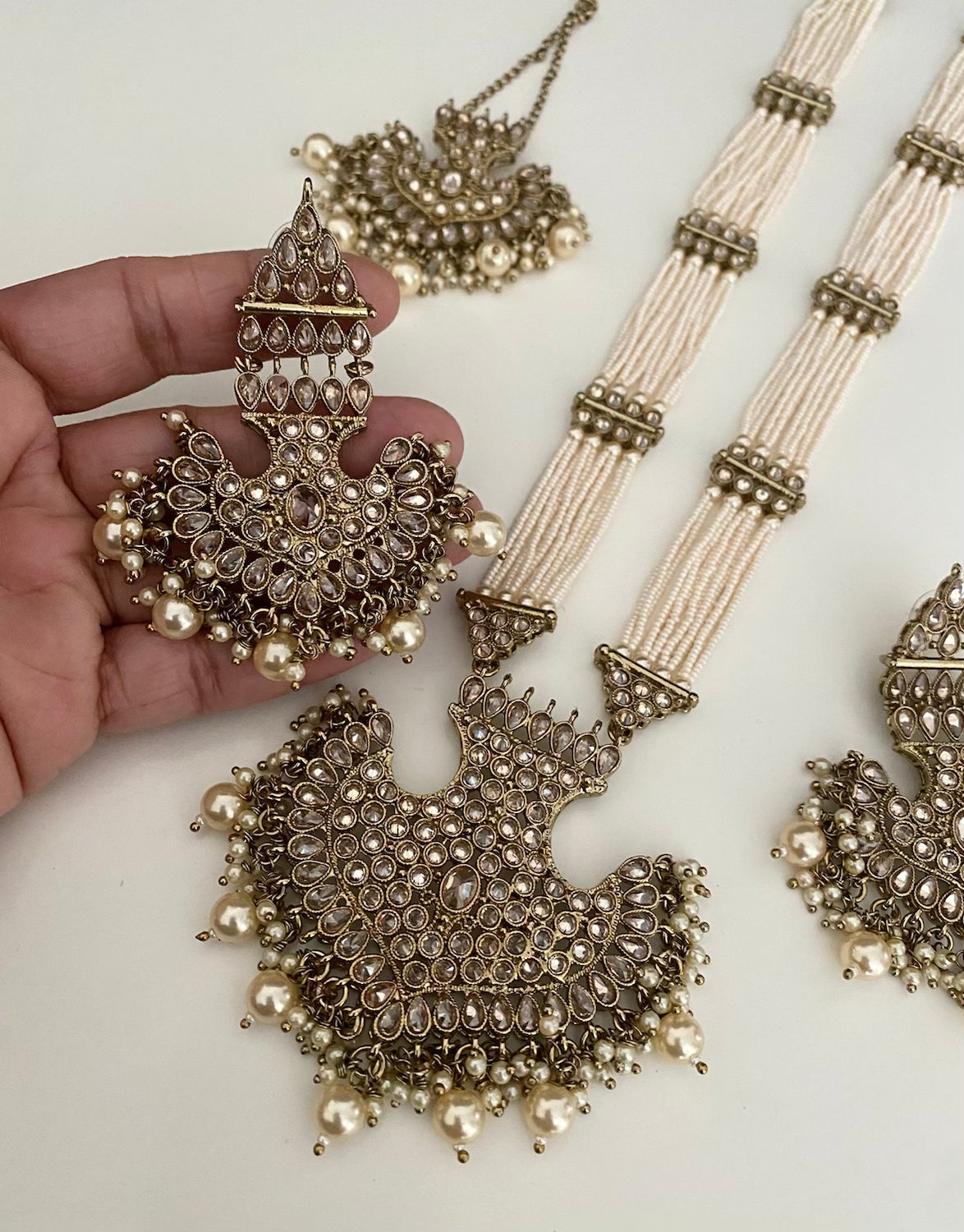 Sharmila haar set (antique gold) image 1