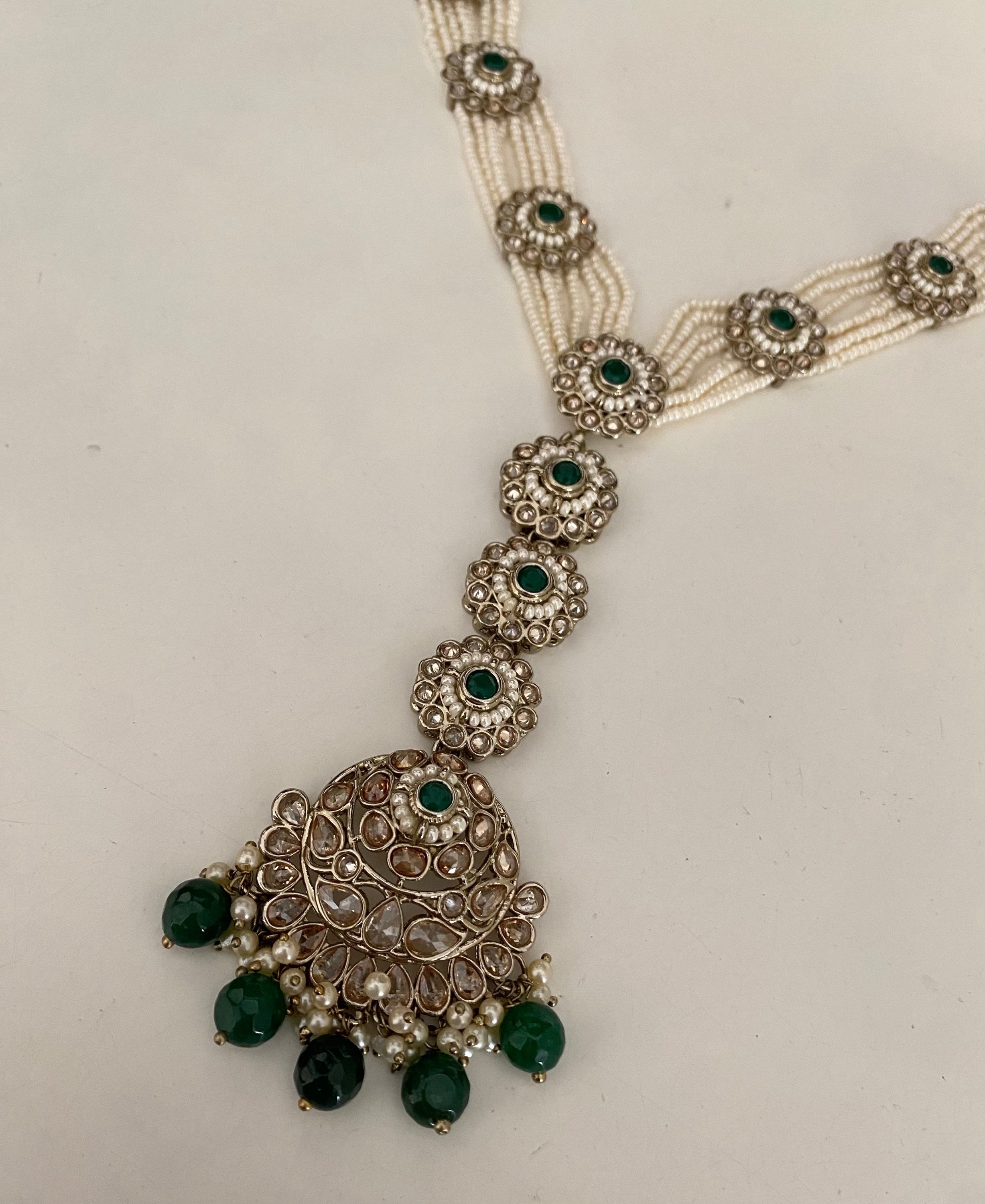 Ambari head piece (headband with attached mang tikka) image 2