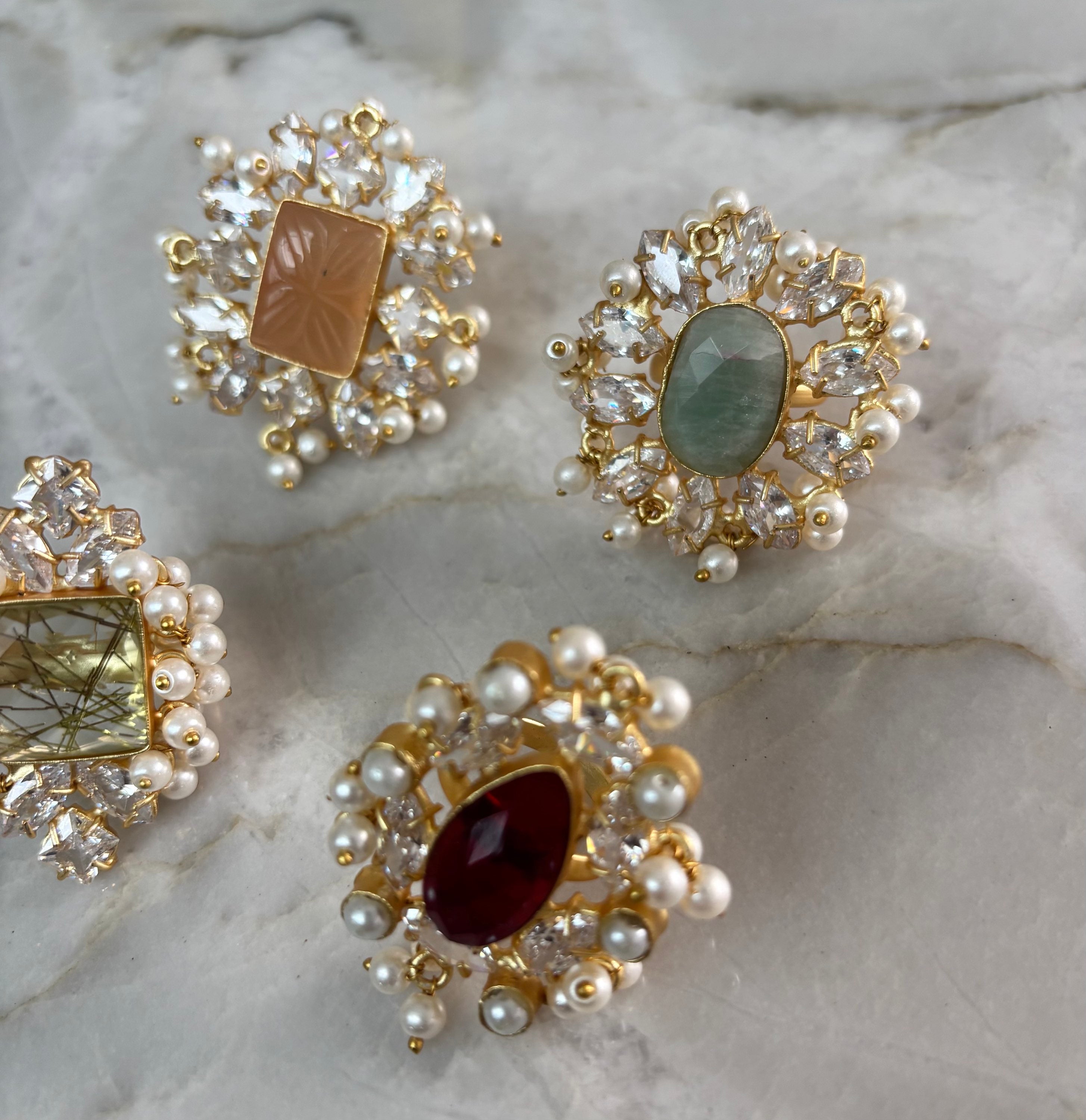 Precious stonework finger ring  image 2