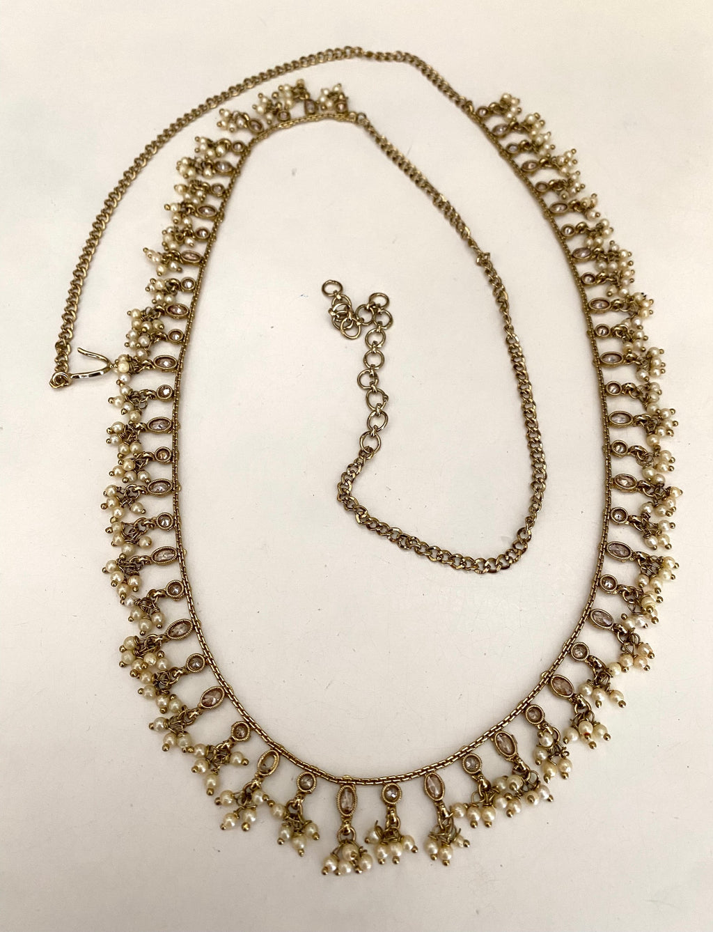Antique gold stonework waist chain image 0