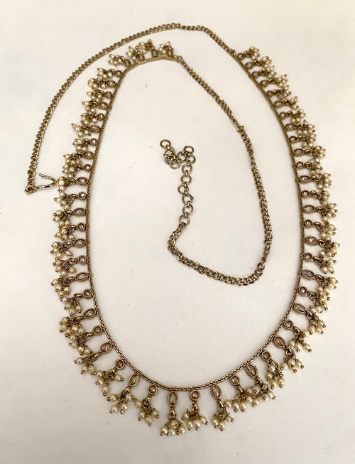 Antique gold stonework waist chain image 0