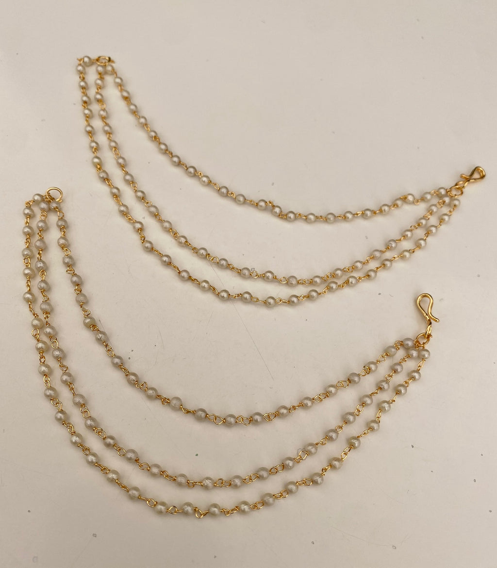 Pearl earring chains  image 1