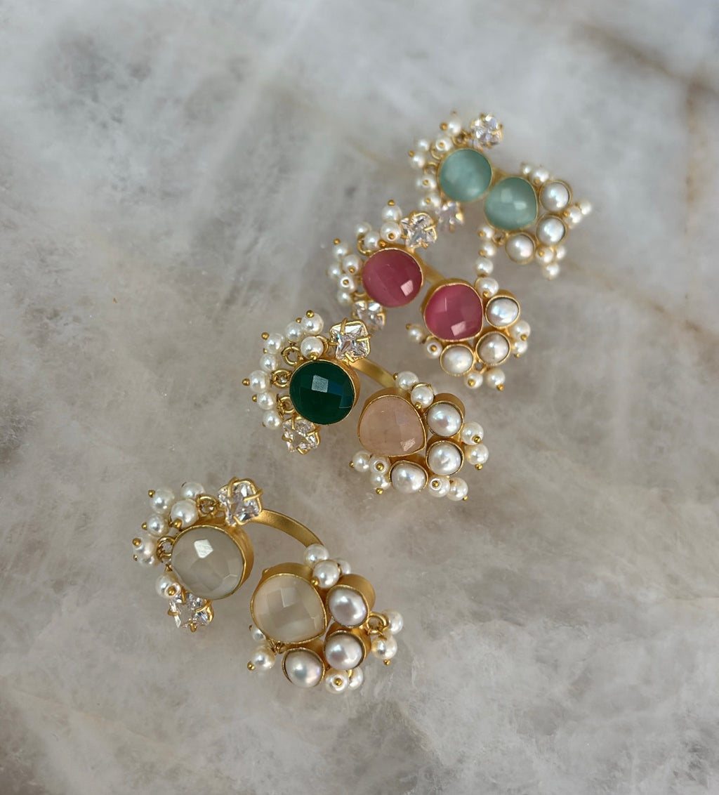 Precious stonework finger ring