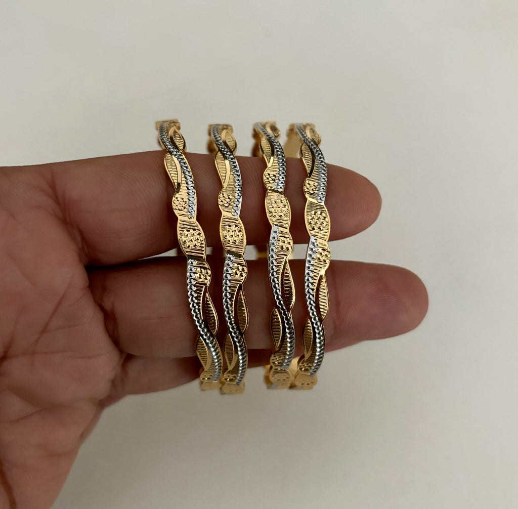 Rodium set of 4 bangles  image 2