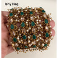 Tear drop pearl trim (green) image 0