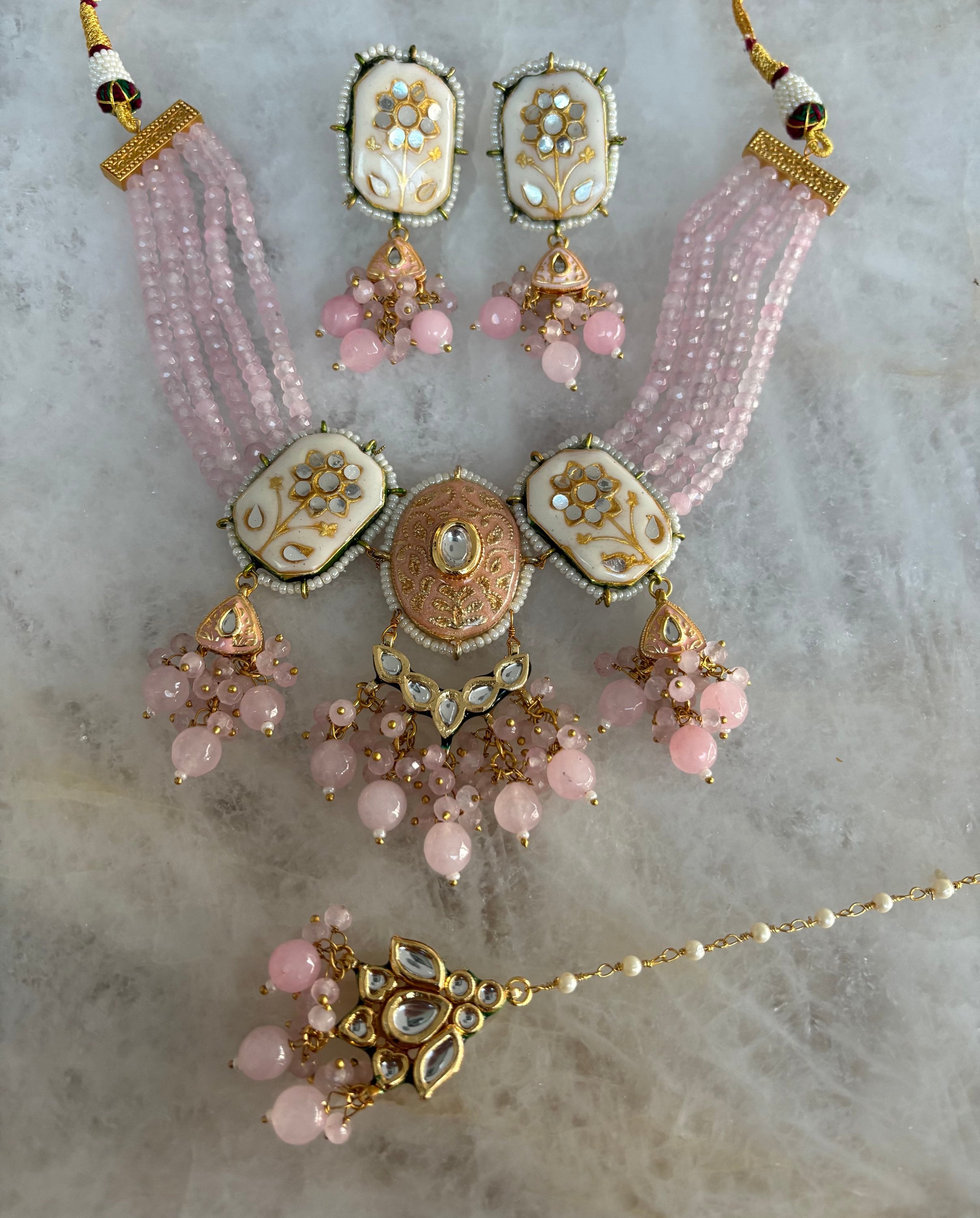 Kundan pastel pink  image 0