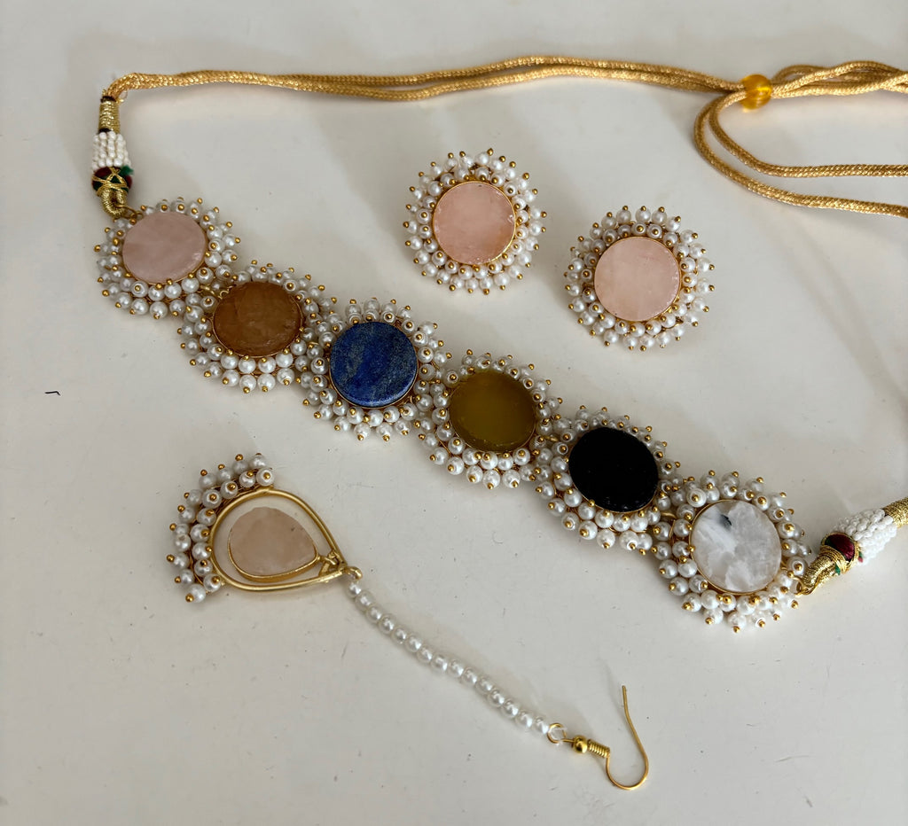 Raw stone choker set  image 0
