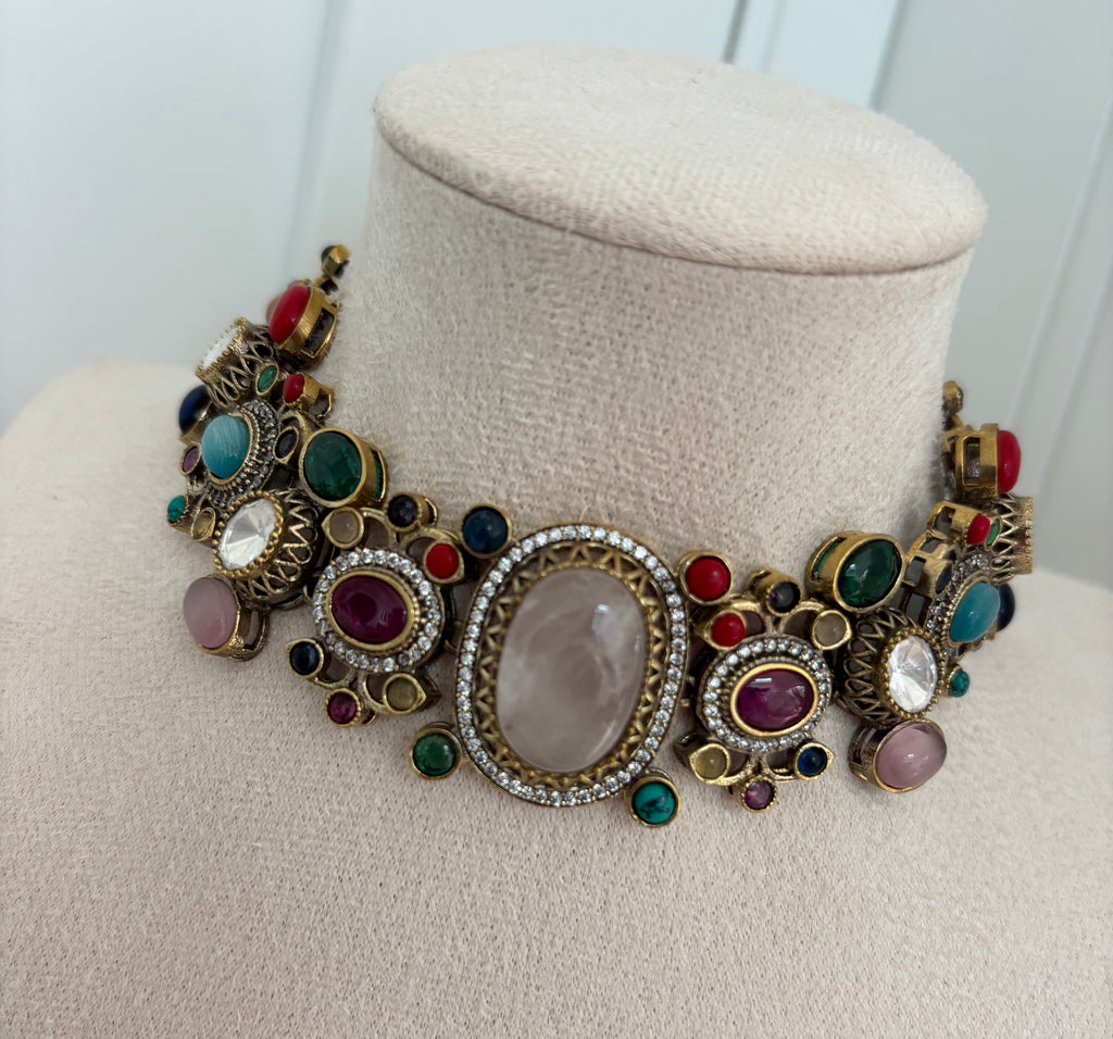 Kundan drop choker (A)