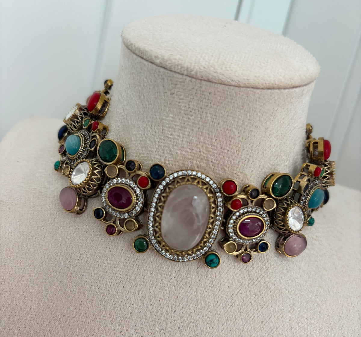 Kundan drop choker (A)