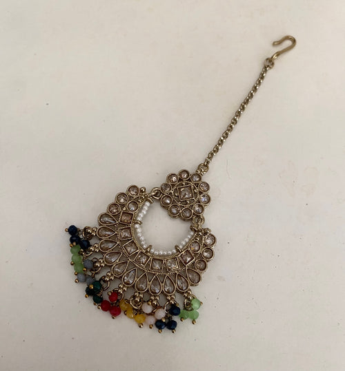 Antique Multicolour bead drop  image 1