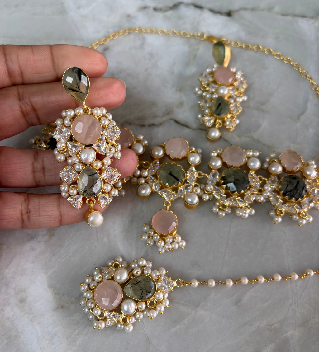 Precious Rose quartz / Swarovski  image 2
