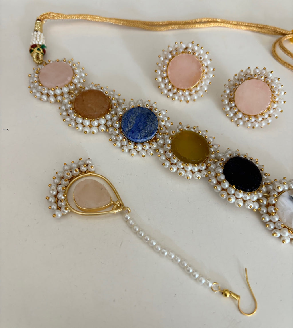 Raw stone choker set  image 2