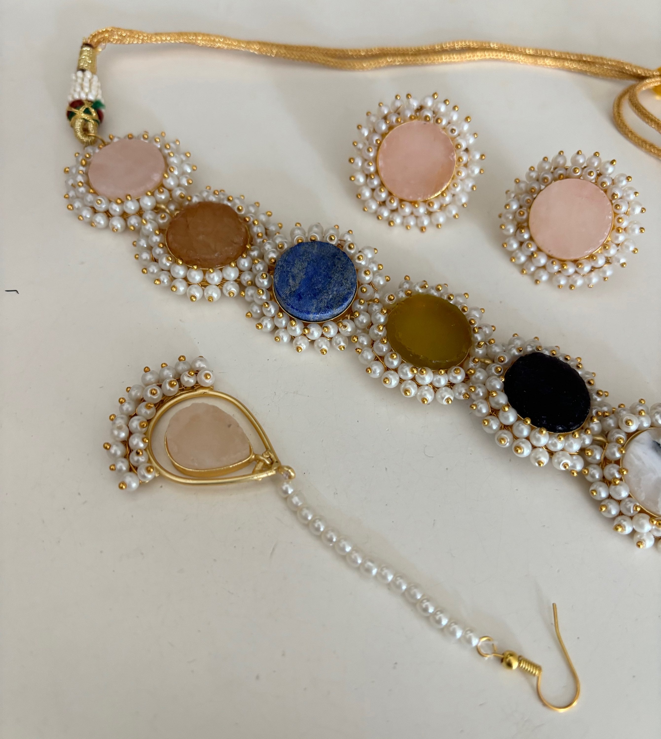 Raw stone choker set  image 2