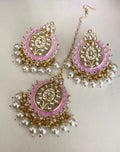 Panna tikli and earring set image 0