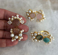 Precious stonework finger ring