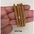 Vintage Gold Bangles with Stone image 0