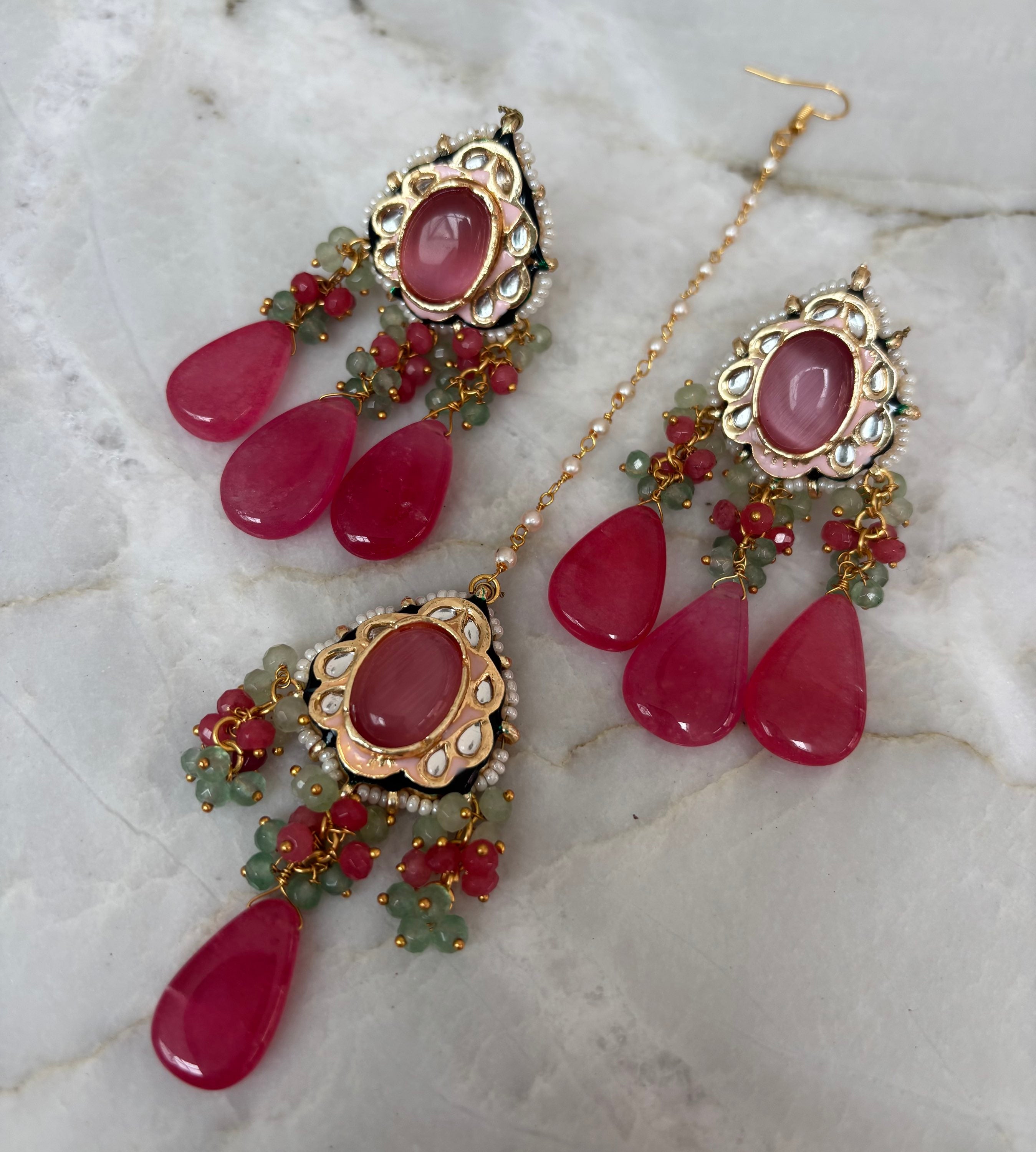 Urvashi (mint/hotpink) image 1