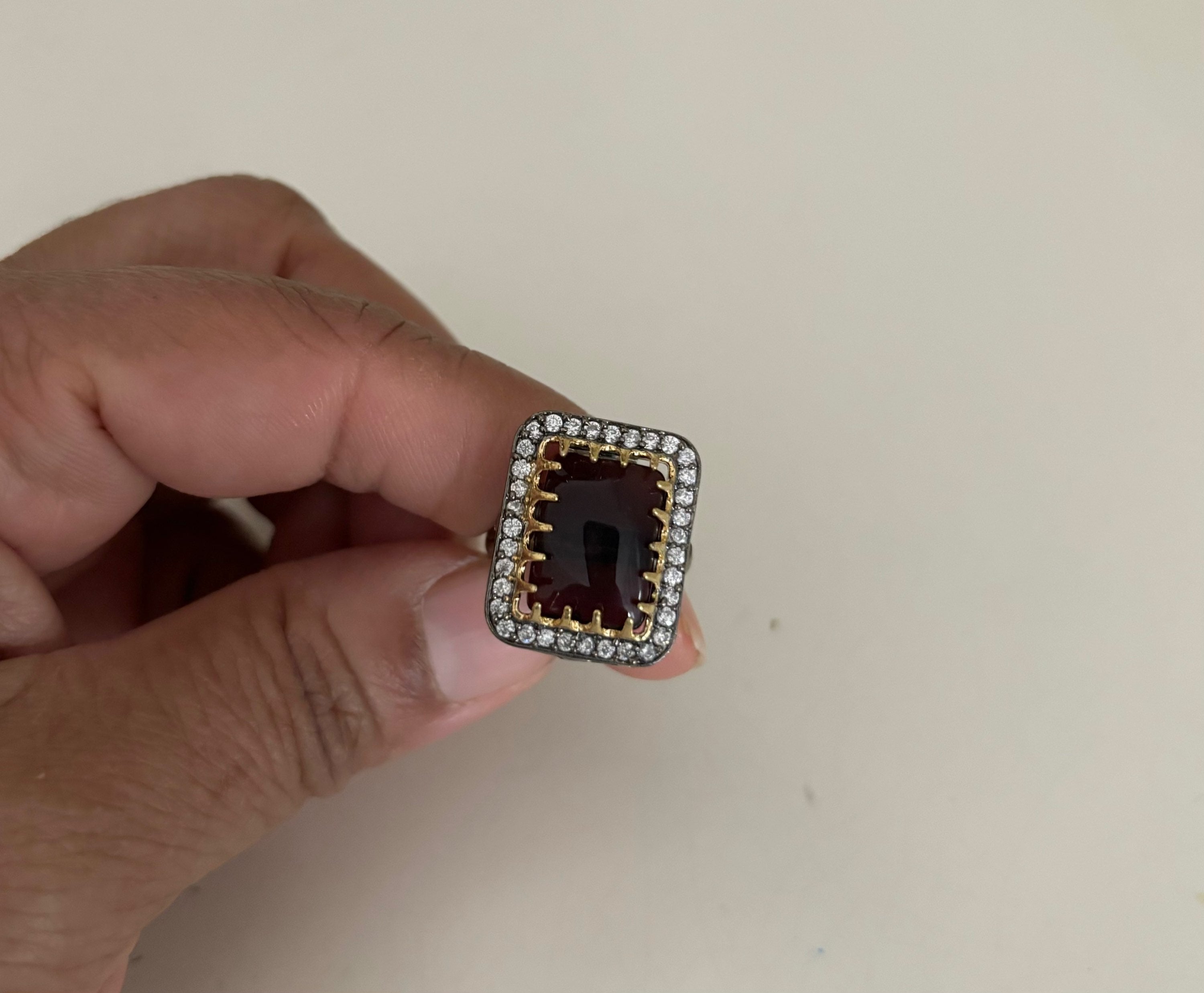 Stonework size adjustable ring  image 1