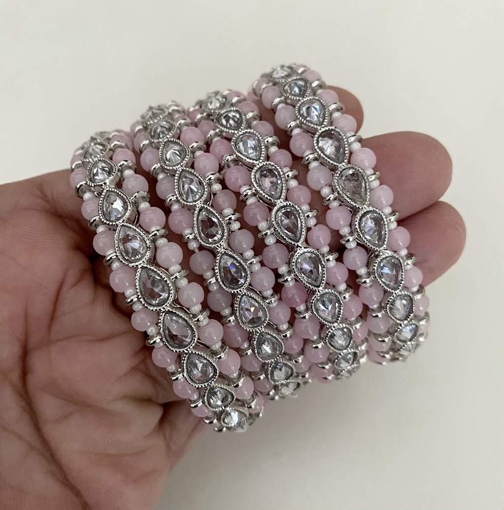 Silver pastel pink drop image 0