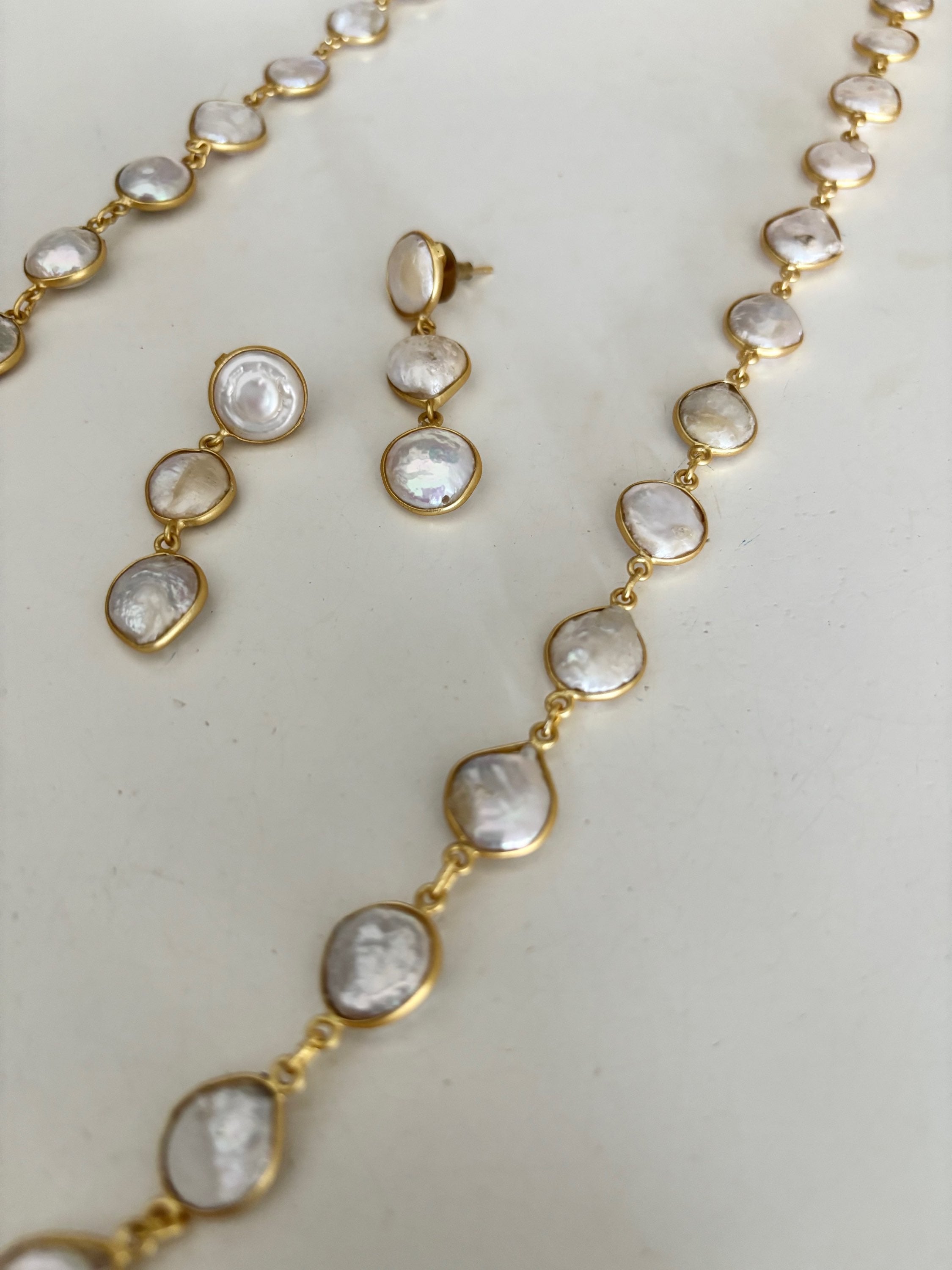 Mother of pearl long mala  image 3