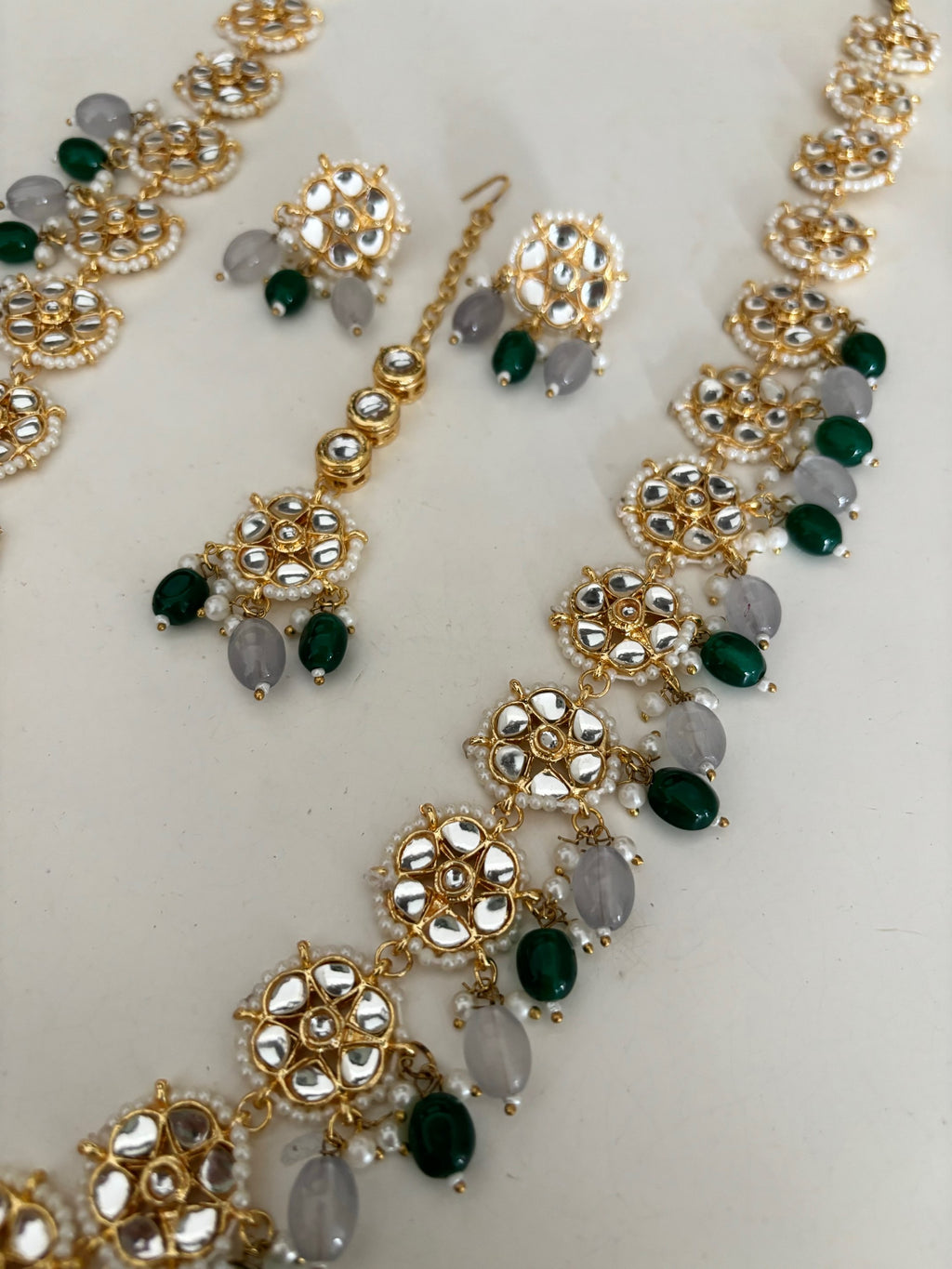 Ishrat (grey+ green) image 6