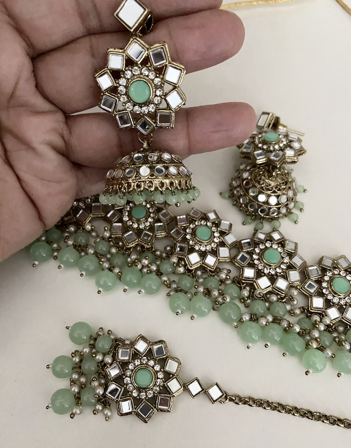 Ashwani mirror choker set image 1