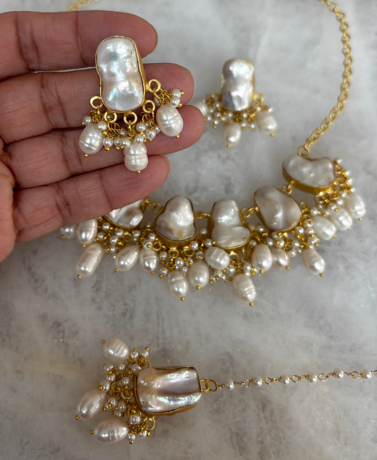 Baroque large rice pearl