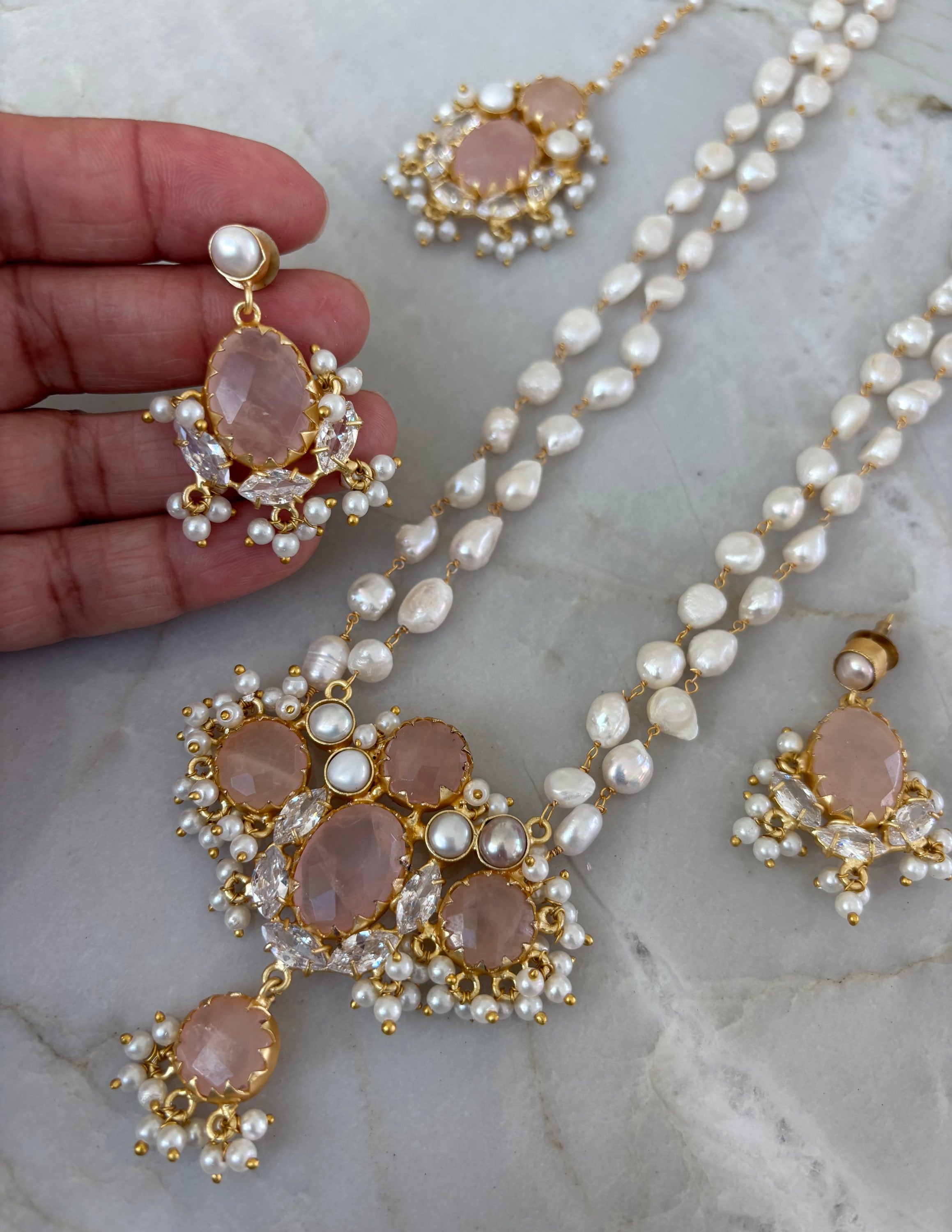 Double strand IH Rose Quartz  image 2
