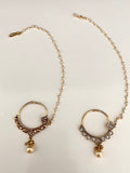 Stone work teardrop nose ring  image 0