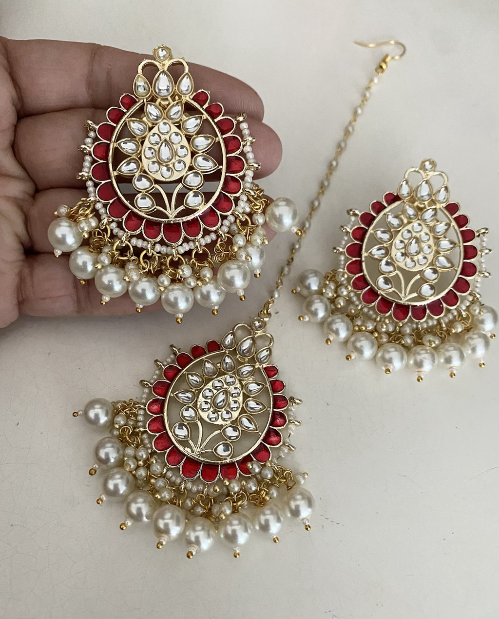 Panna tikli earring set  image 0