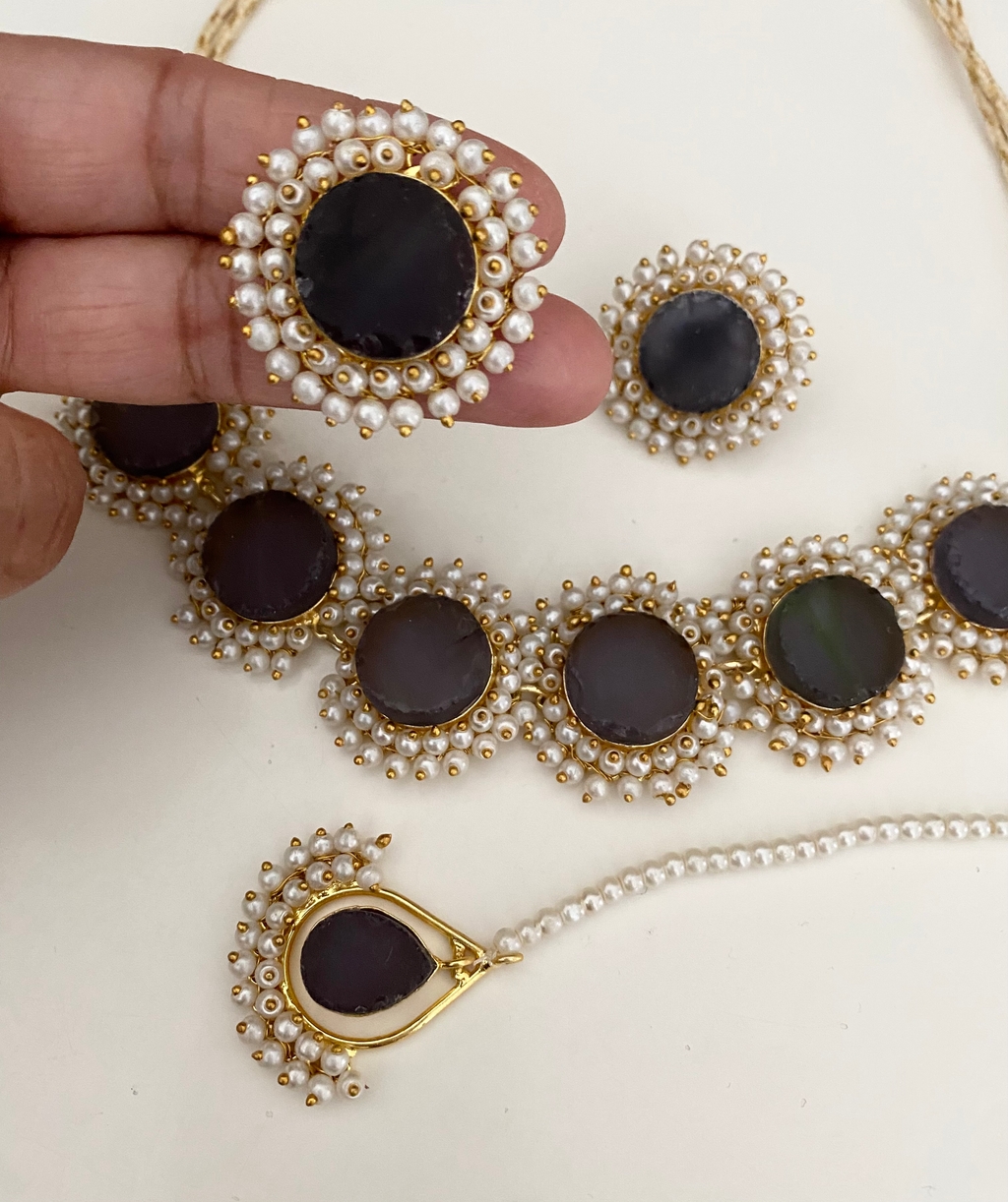 Raw Stone pearl trim  image 1