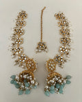 Jamuna jhumka with earring chain /tikli  image 0