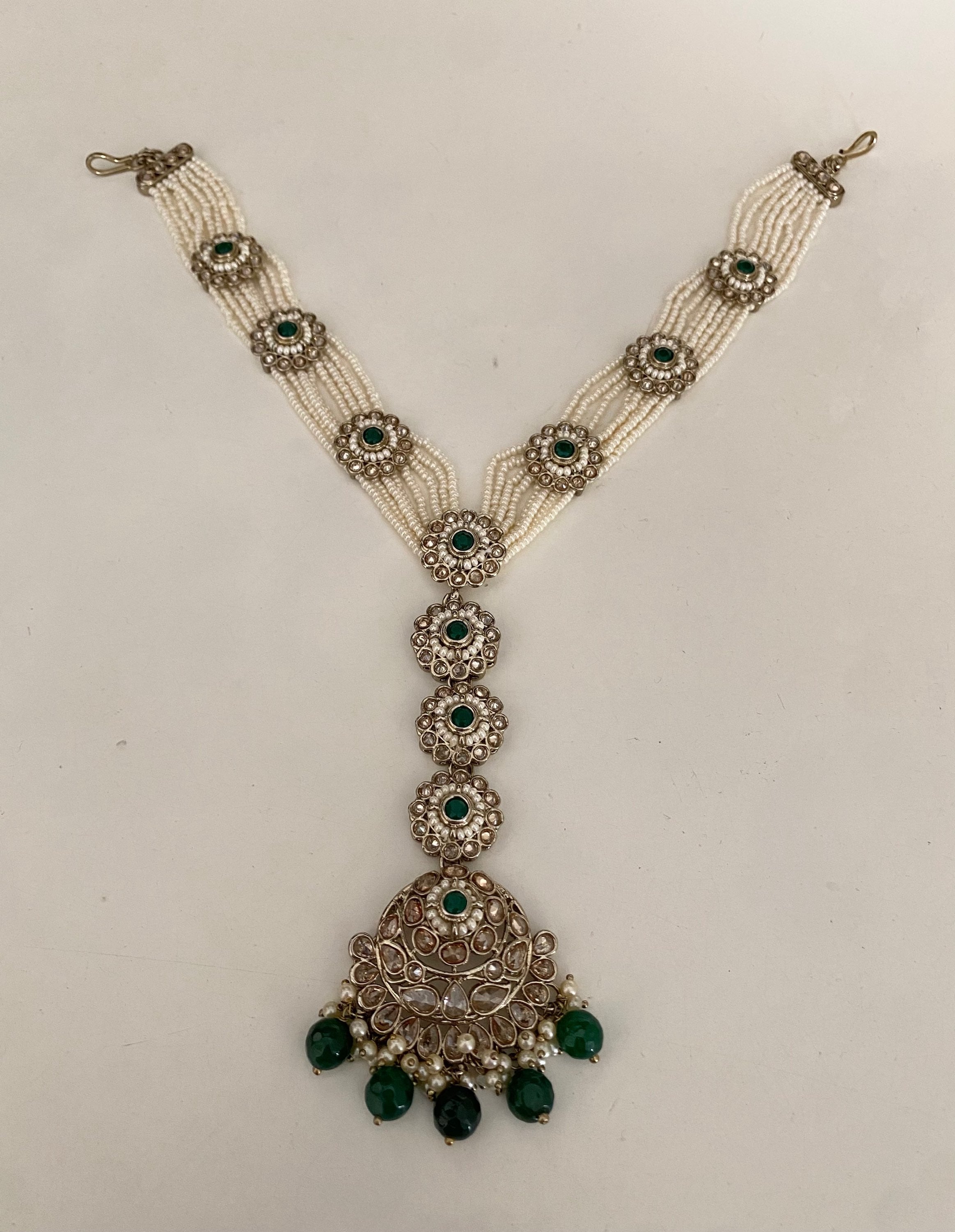 Ambari head piece (headband with attached mang tikka) image 0