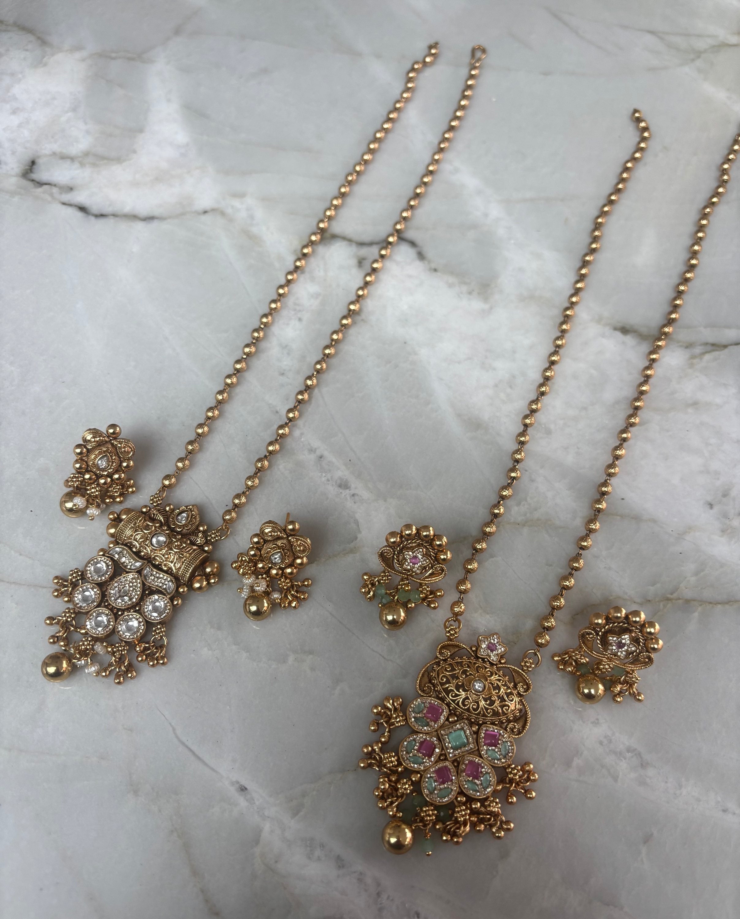 Diamond cut pendant set image 0
