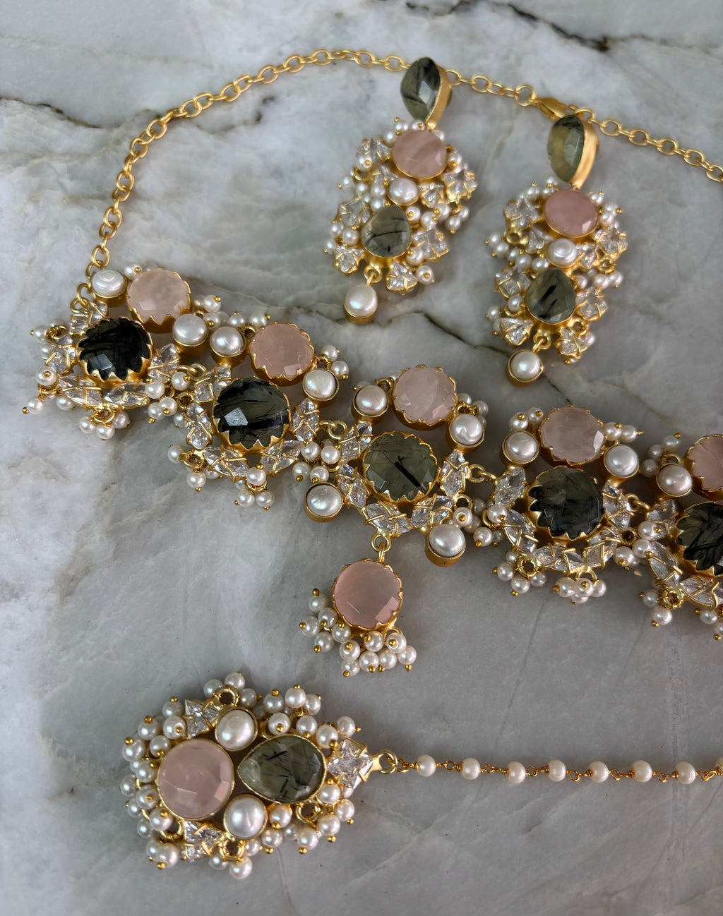 Precious Rose quartz / Swarovski  image 3
