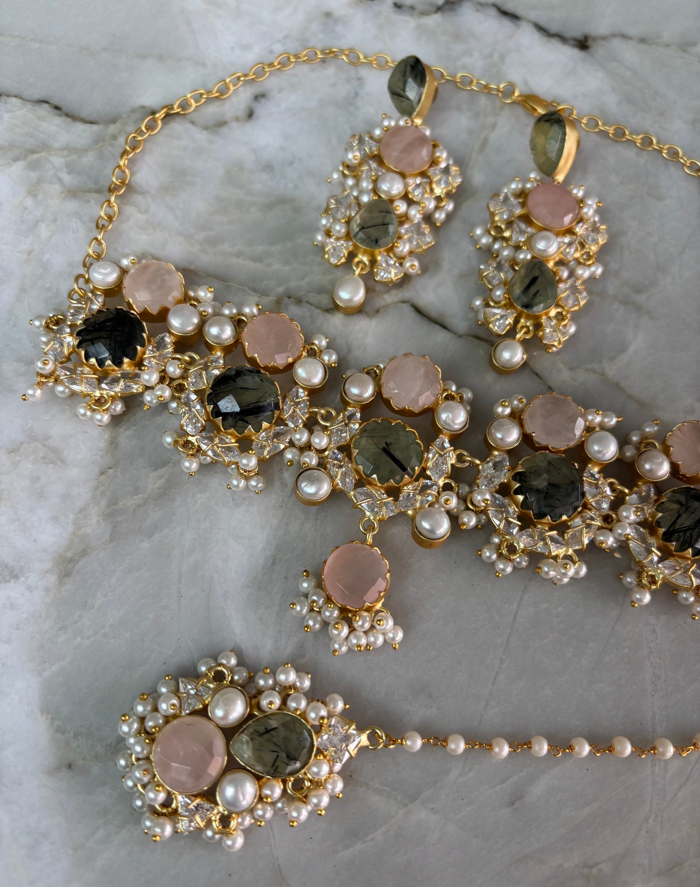 Precious Rose quartz / Swarovski  image 3