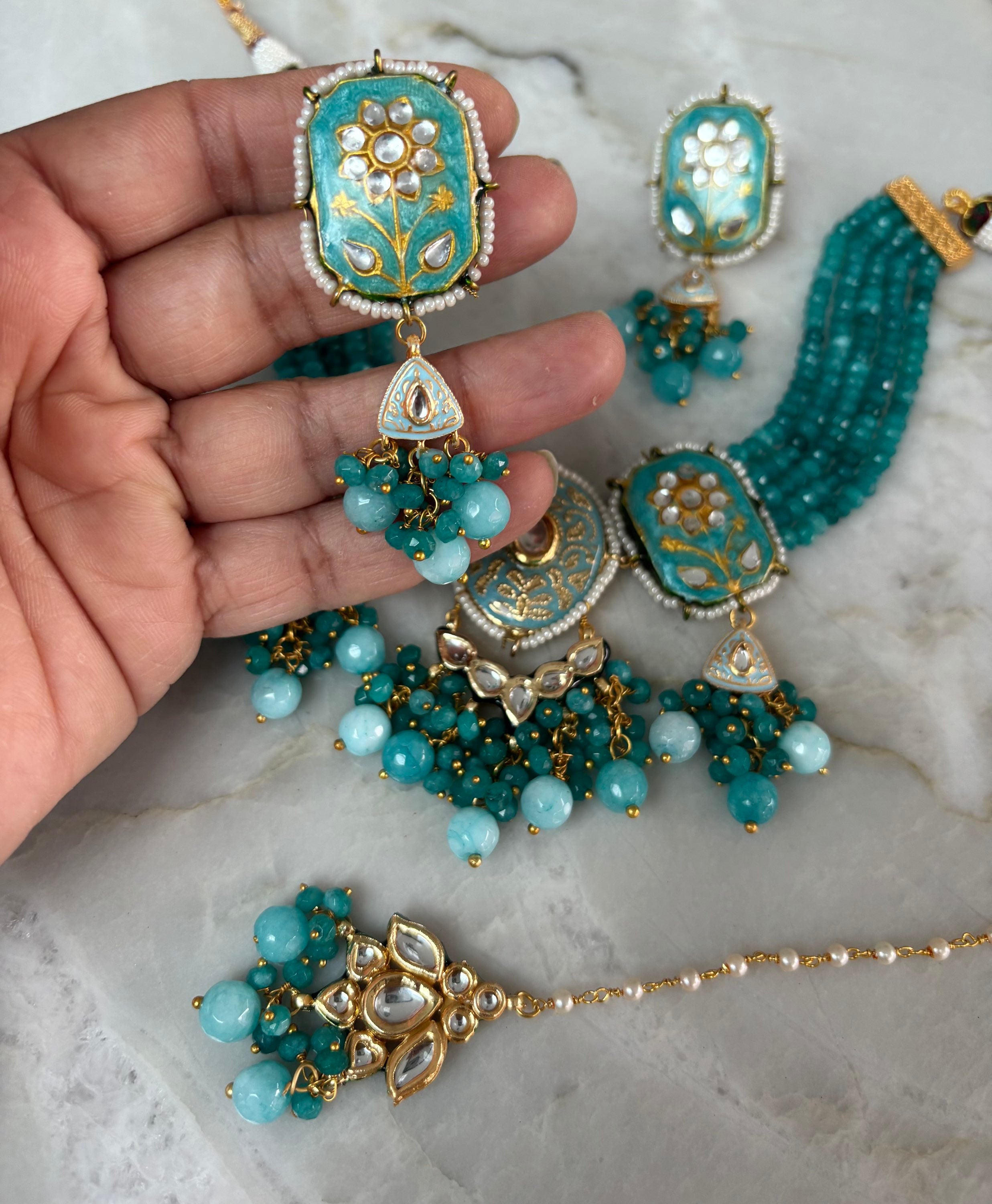 Kundan turquoise  image 1