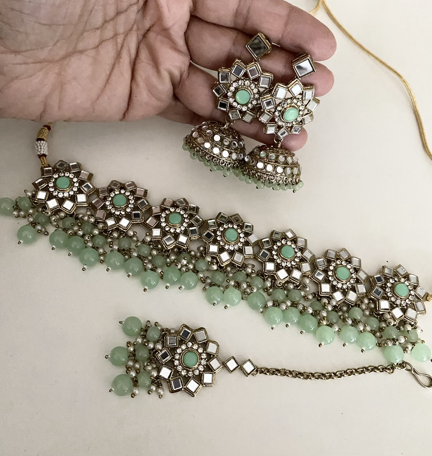 Ashwani mirror choker set image 0